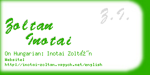 zoltan inotai business card